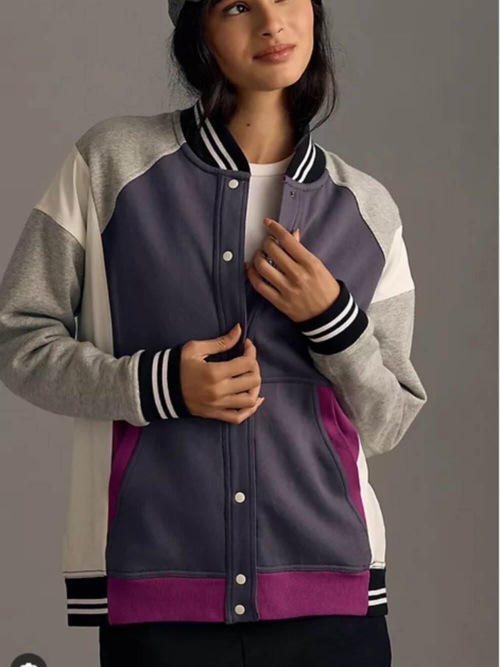 Daily Practice Anthropologie Colorblock Varsity Jacket Size XL